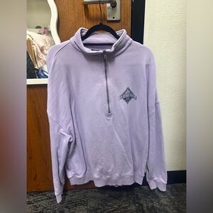 Roots Purple Zip-Up Sweater